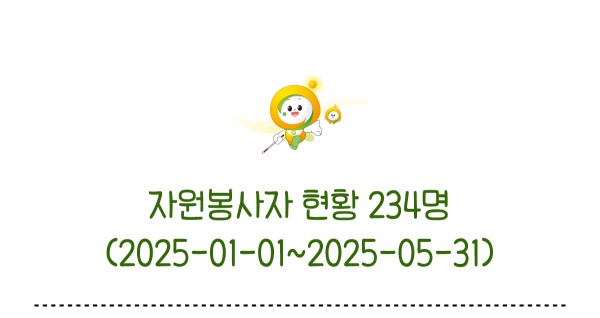 자원봉사자 현황 234명